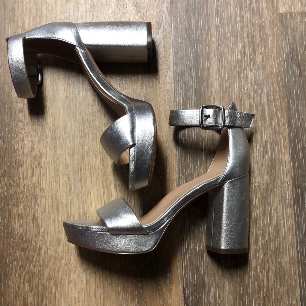 Metallic Platform Dress Heels